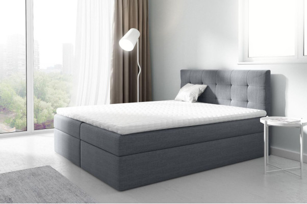 Ehebett Betten Polsterbett Boxspringbett Doppelbett Bett mit Bettkasten Schwarz