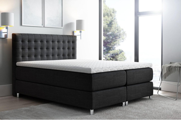 Boxspringbett Doppelbett Ehebett Bettgestell Bett Polsterbett Betten Polyester