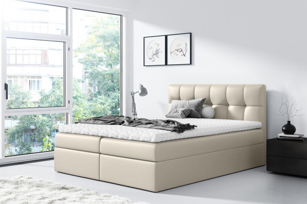 Bett Ehebett Boxspringbett Doppelbett Modern Blau Schlafzimmer Betten 160x200