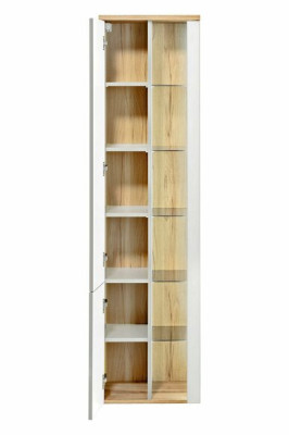 Design Badezimmer Möbel Bad 3 tlg. Set Garnitur Schrank Waschbecken Beleuchtung