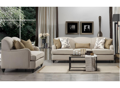 Wohnzimmer Sofagarnitur Zweisitzer mit Dreisitzer Luxus Sofa Design Einrichtung