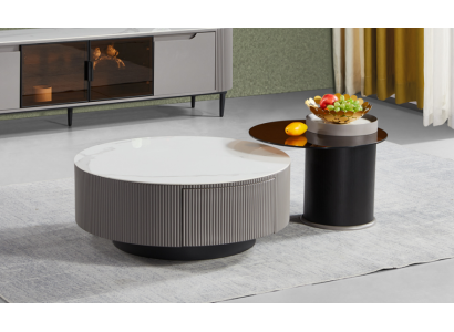 Runder Set 2x Couchtische Kaffeetisch Beistelltisch Design Wohnzimmer