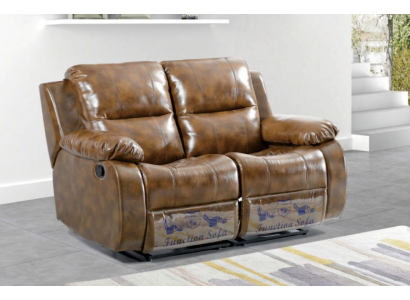 Couchen Braun Sofa 2 Sitzer Massagesessel Zweisitzer Relax Neu