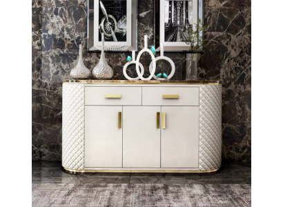 Kommode Design Holz Schrank Luxus Sideboard Lowboard Anrichte Weiß Neu