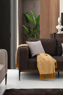 Viersitzer Sofa 4 Sitzer Stoff Sofas Modern Design Wohnzimmer Grau