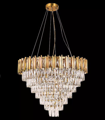 Luster Kronleuchter Deckenleuchter Luxus Gold Deckenlampe Kristall