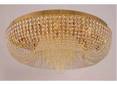 Kronleuchter Deckenleuchter Luxus Gold Deckenlampe Lüster Kristall Art