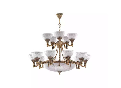Deckenlampe Lüster Deckenleuchter Lampe Kronleuchter Glas Grau Lampen
