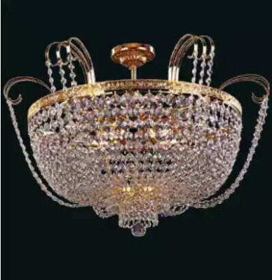 Lüster Luxus Deckenleuchter Kronleuchter Deckenlampe Gold Kristall Lampe