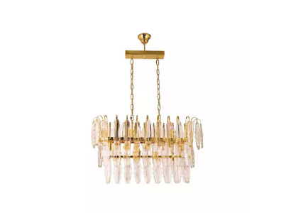 Lampe Kronleuchter Deckenleuchter Luxus Gold Deckenlampe Lüster Kristall