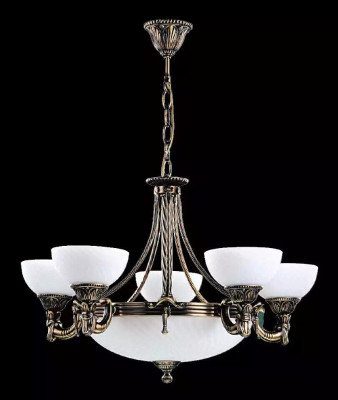 Lüster Deckenlampe Deckenleuchter Kronleuchter Glas Weiß Lampen Art