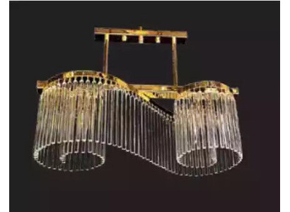 Kronleuchter Deckenleuchter Luxus Gold Deckenlampe Lüster Glas Modern
