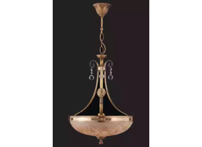 Kronleuchter Deckenlampe Lüster Deckenleuchter Lampe Glas Gold Braun