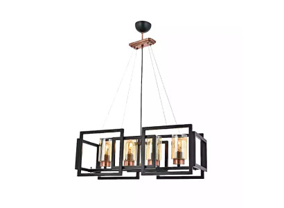 Deckenlampe schicke Leuchte für Esszimmer Wohnzimmer glänzendem Glas