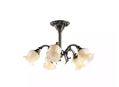 Deckenleuchter Lüster Kronleuchter Deckenlampe Lampen Glas Grai Beige