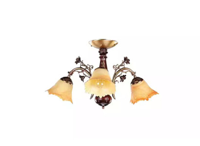 Deckenlampe Blumen Deckenleuchter Lüster Kronleuchter Lampe Glas Braun