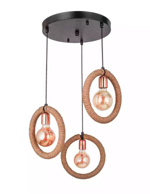 Lüster Deckenleuchter Kronleuchter Deckenlampe Lampe Glas Braun Modern