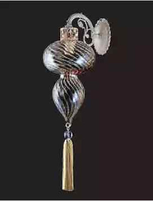 Wandlampe Wandleuchten Wandleuchte Lüster Wand Lampen Silber Glas Art