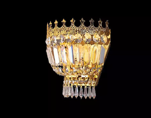 Wandleuchten Wandleuchte Wandlampe Lüster Wand Lampen Kristall Gold