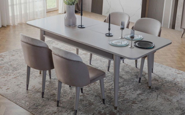 Hellgraue Esszimmerstühle Küchenstühle Designer Polster Esszimmer Möbel