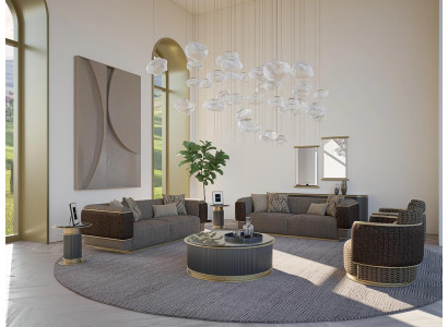  Sofagarnitur 4tlg Textil Sofa Dreisitzer Polster Sessel Neu Zweisitzer Sofa