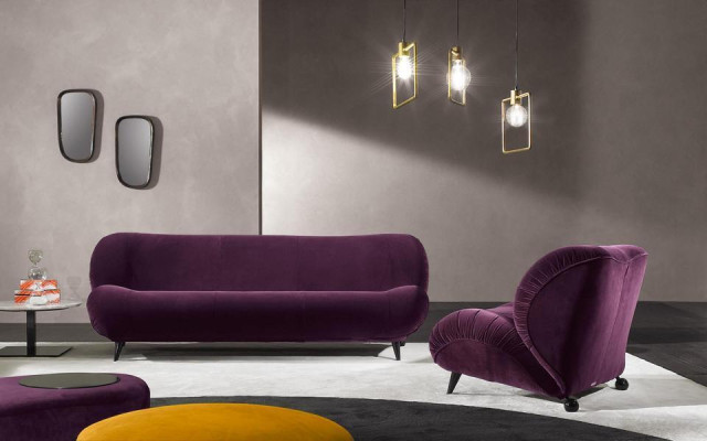 Prianera Luxus Sofa 3 Sitzer Sofas Sitz Stoff Design Couch Möbel Stil Textil Neu