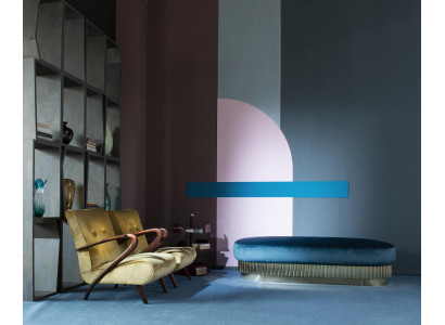 Sessel Wohnzimmer Couch Sofa Einsitzer Polster Italienische Möbel Samt Design