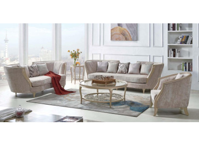 Luxus Sofagarnitur Hotel Möbel Sofa Couch Elegante Stil Stoffsofa