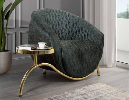 Grüner Polstersessel Designer Loungesessel Möbel Luxuriöser 1-Sitzer