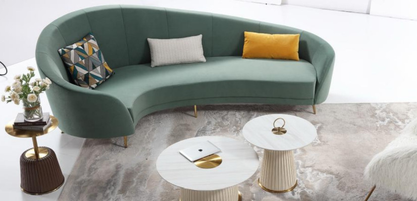 Rund Sofa Modernes Sofa Wohnlandschaft Zimmer Möbel Designersofa Rundes Ecksofa