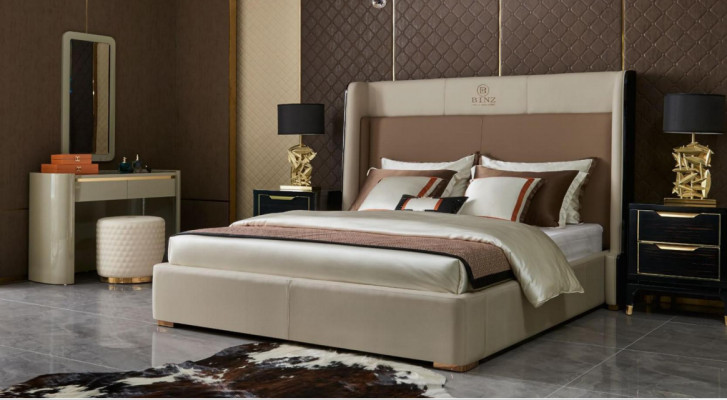 Design Schlafzimmer 6 tlg Komplett Set Bett Nachttisch Schminktisch