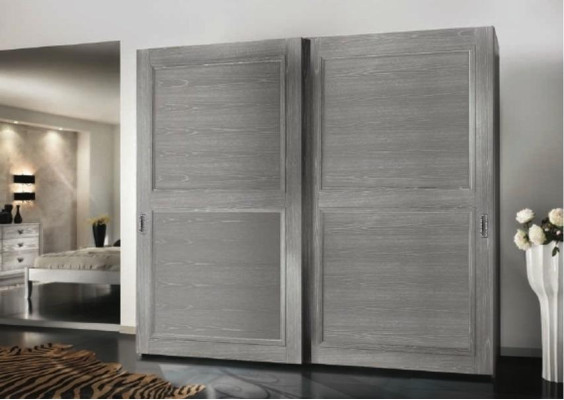 Kleiderschrank Schrank mit Schiebetüren Schränke Holz Modern Möbel Einrichtung