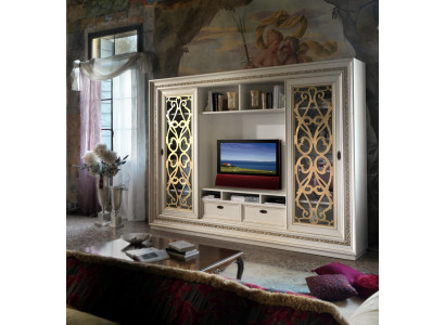 Fernsehschrank Anbauwand Wohnwand TV Schrankwand Massivholz Modern Echtholz Neu