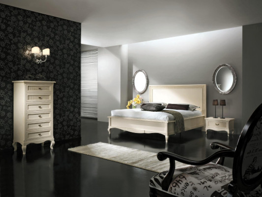 Design Klassische Luxus Betten Gruppe Holz Bett Nachttisch 4tlg Schlafzimmer Set
