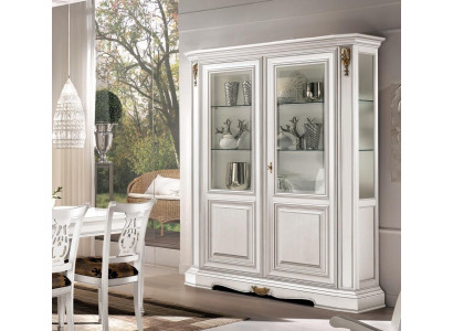 Vitrinen Wohnzimmer Weiß Schränke Anrichte Weiß hell Vitrine Schrank Klassische