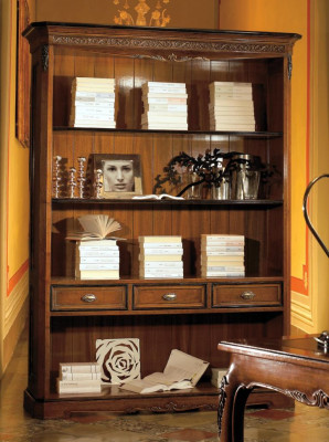 Büro Bücherregal Holz Bücherregal mit Schubladen Design Arbeitszimmer Möbel Neu