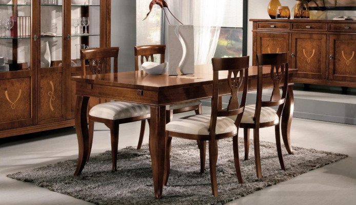 Täuschend echter Holzimitat-Esstisch: Modernes Design und Luxus für Ihr Esszimmer