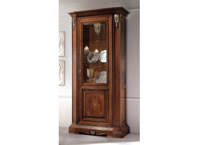 Vitrinen Glas Schrank Echtholz Vitrine Wohnzimmer Möbel Anrichte Massive Holz