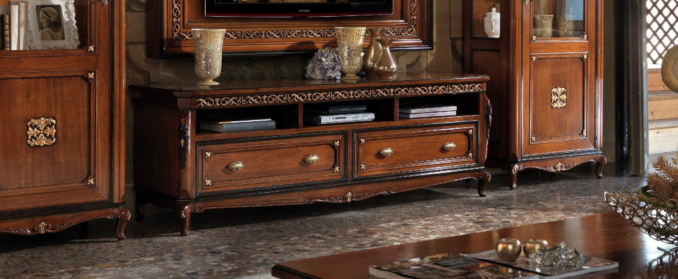 Design Kommode Schrank Sideboard Klassisch Stil Wohnzimmer Kommoden Lowboard RTV