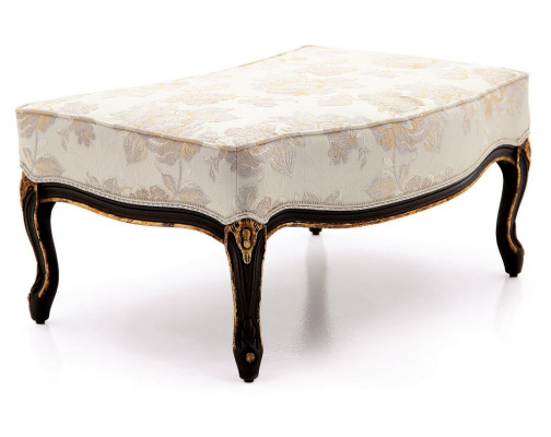 Design Hocker Fußhocker Sitz Polster Bank Polster Sitz Textil Holz Stil
