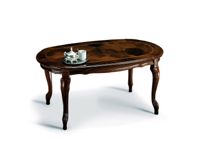 Klassischer Couchtisch Tisch Wohnzimmer Tische Barock Holz Couchtische Massiv