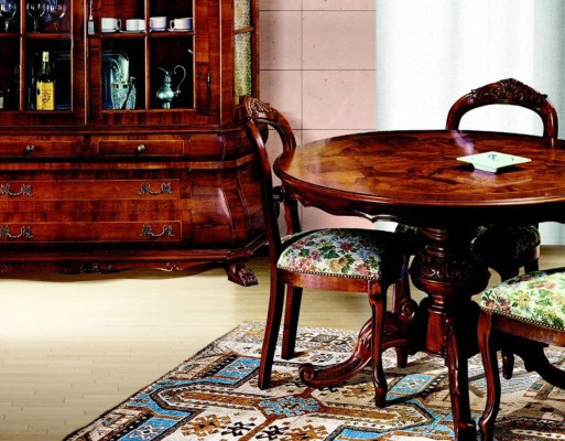 Rund Esstisch Esszimmer Tisch Ausziehbarer Tische Luxus Holz Italienische Möbel