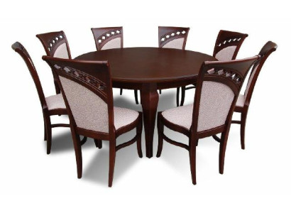 Moderne Esstisch Tisch Holz Esszimmer Garnitur 8x Stuhl Set Stühle 9 tlg. Set