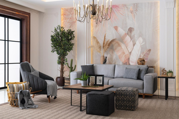 Sofagarnitur Couch Polster Dreisitzer Couchen 3+1 Sofagarnitur Wohnzimmer