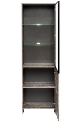 Vitrine Design Schrank Holz Moderne Neu Möbel Grau Holz Einrichtung