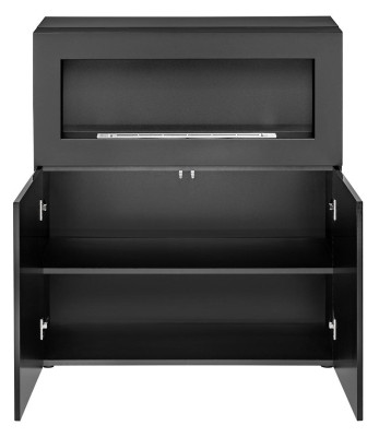 Kommode mit eingebautem Kamin Modern Designer Schrank Wohnzimmer