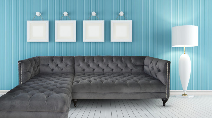 Sofa Stoff Textil Sofa Couch Polster Designer Garnitur Stoffsofa Grau Couchen