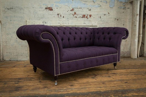 2+1 Sofagarnitur Chesterfield Textil Sofa Couchen Polster Set Garnituren
