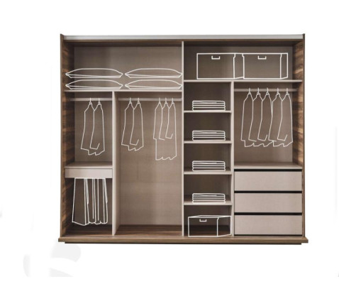 Moderne Schlafzimmer Möbel Polster Doppelbett Holz Nachttische Schrank