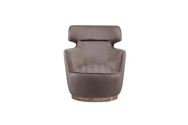 Sessel Stoff Sitzer Einsitzer Grau Clubsessel Ohrensessel Moderne